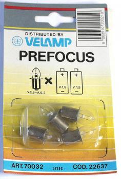 Prefocus Birne / 2,5 Volt / 0,3 A  / VE mit 4 Stk